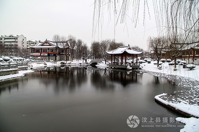 汶上礼佛大道雪景照片