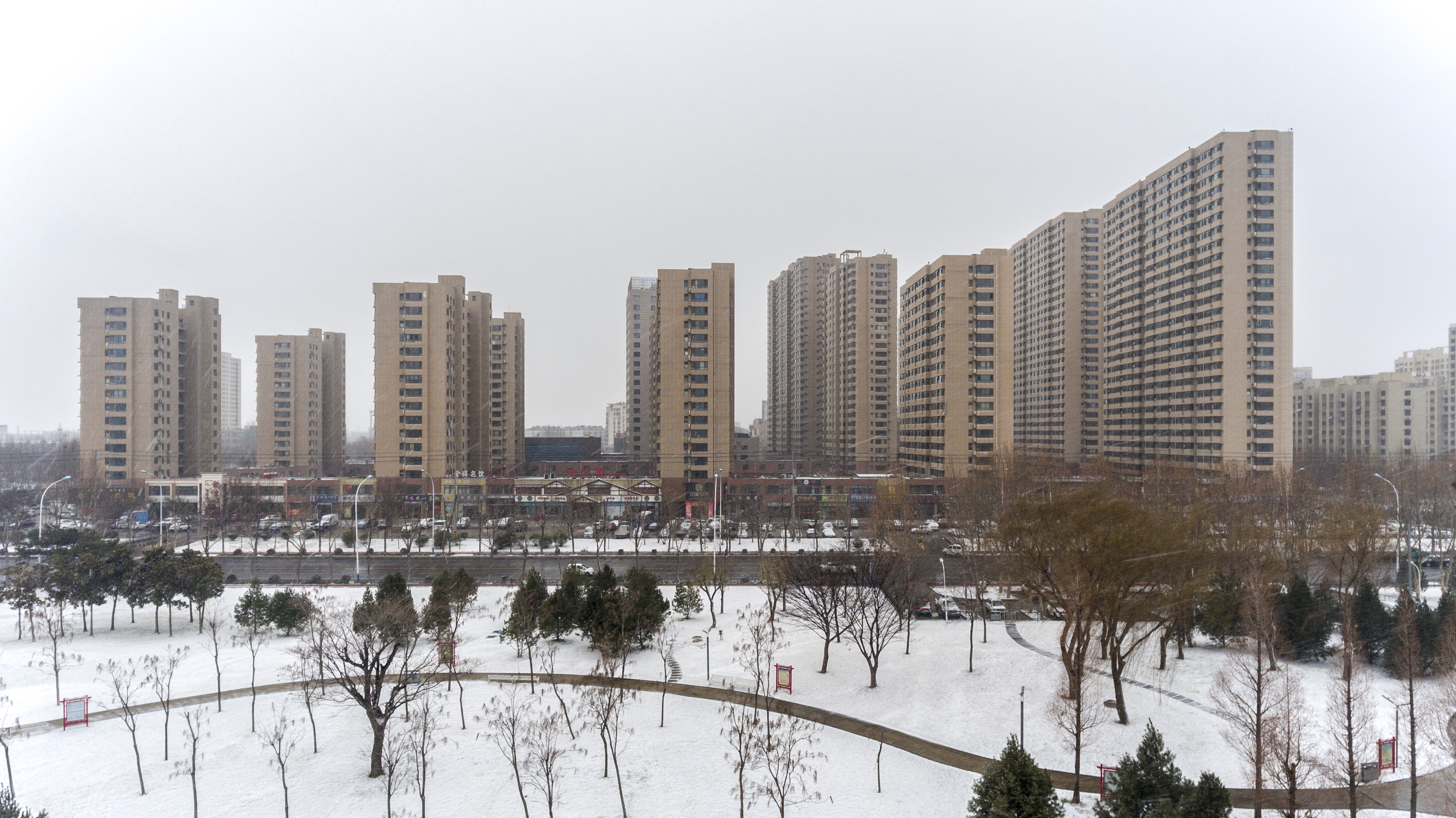 汶上下雪喽！汶上南湖雪景