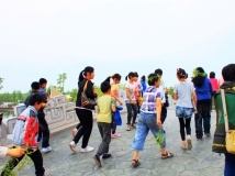 五一小长假汶上莲花湖湿地迅速升温 游客如织