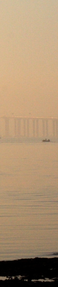 胶州湾大桥日出