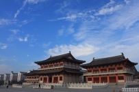 汶上靓丽风光之红楼蓝天白云